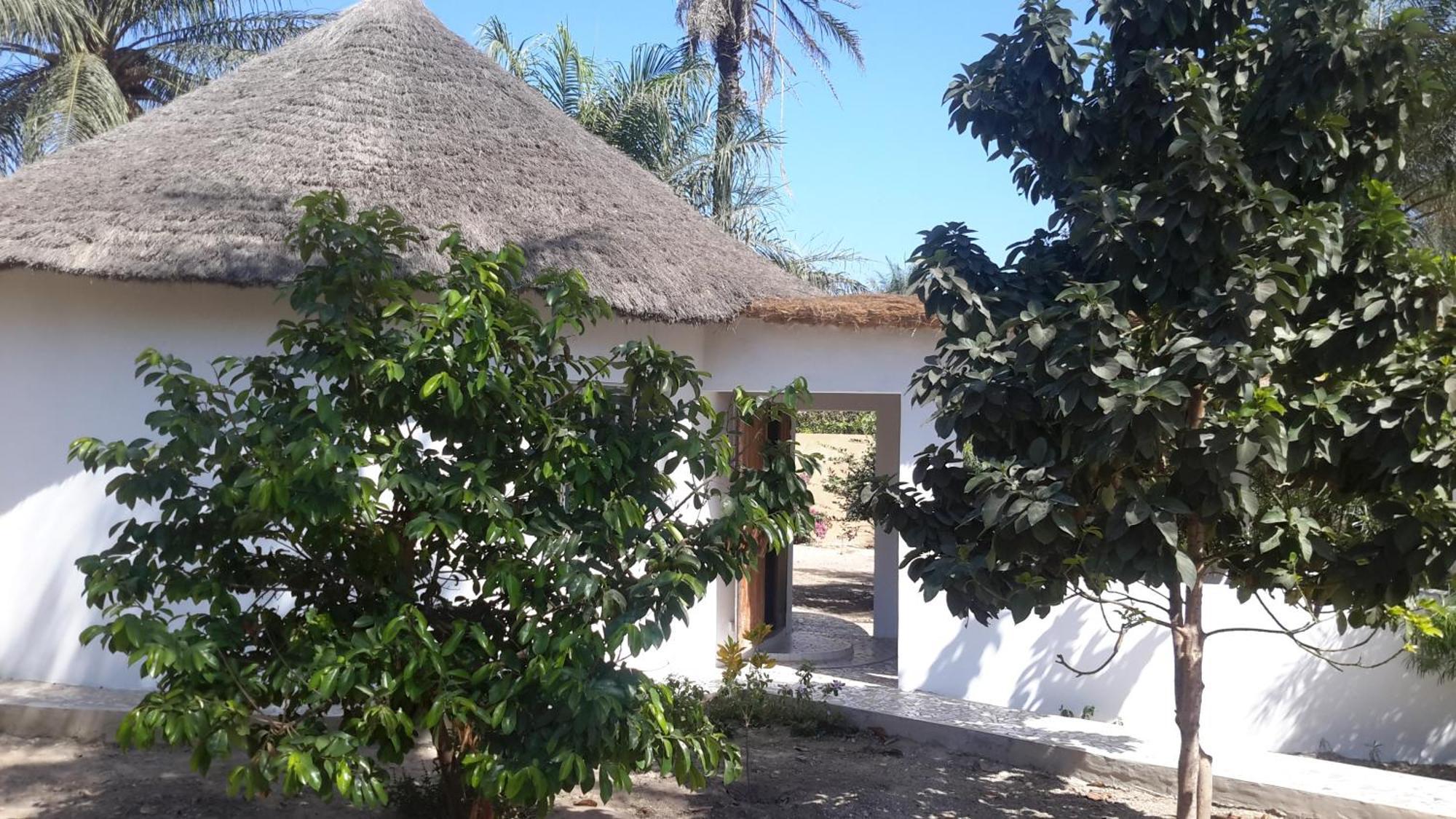 Case traditionnelle diola au bord de l'océan Cabo Skirring Exterior foto